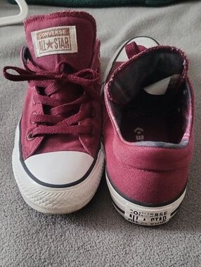 Converse Burgundy Low Top Sneakers